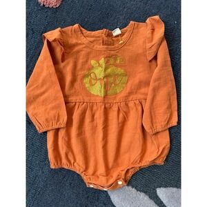 First birthday pumpkin romper‎ one